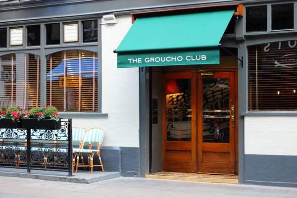 The Groucho Club entrance on Dean Street