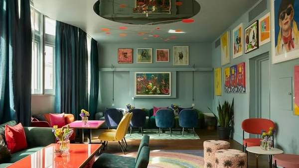 The second floor lounge at The Groucho Club